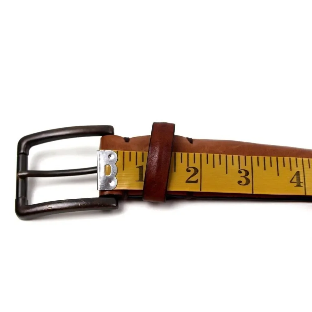 WILL Leather Goods TAN BROWN GENUINE LEATHER 1 3/8